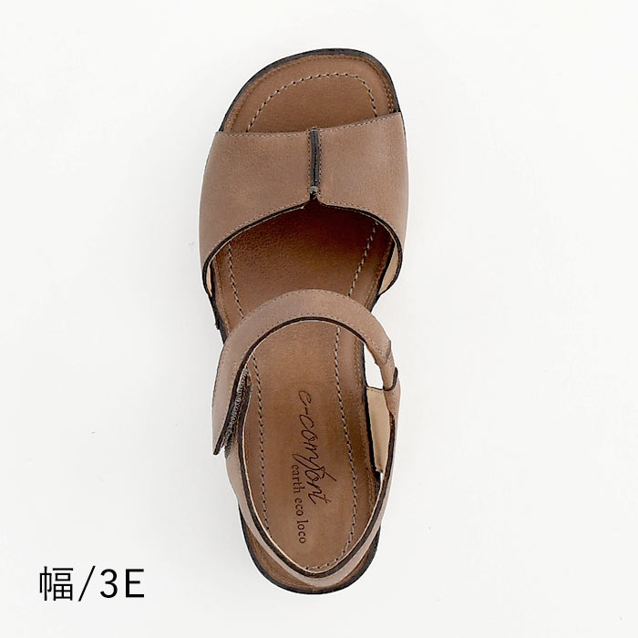 セール！返品交換不可 サンダル レディース 本革 3E フラット コンフォート 歩きやすい 疲れにくい ゆったり 大きいサイズ 25SS0509, q0718, q2, | earth_eco_loco | 20
