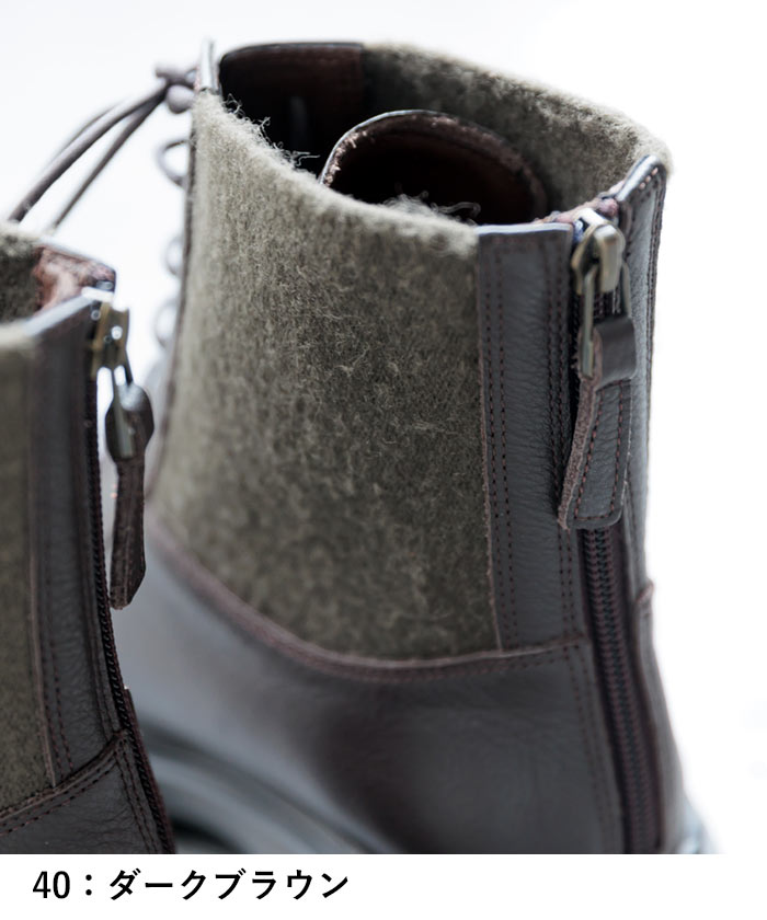 クーポンで30％OFF 本革 3E レースアップ ブーツ レディース サイドゴア コンフォートシューズ 25AW1003, | earth_eco_loco | 16