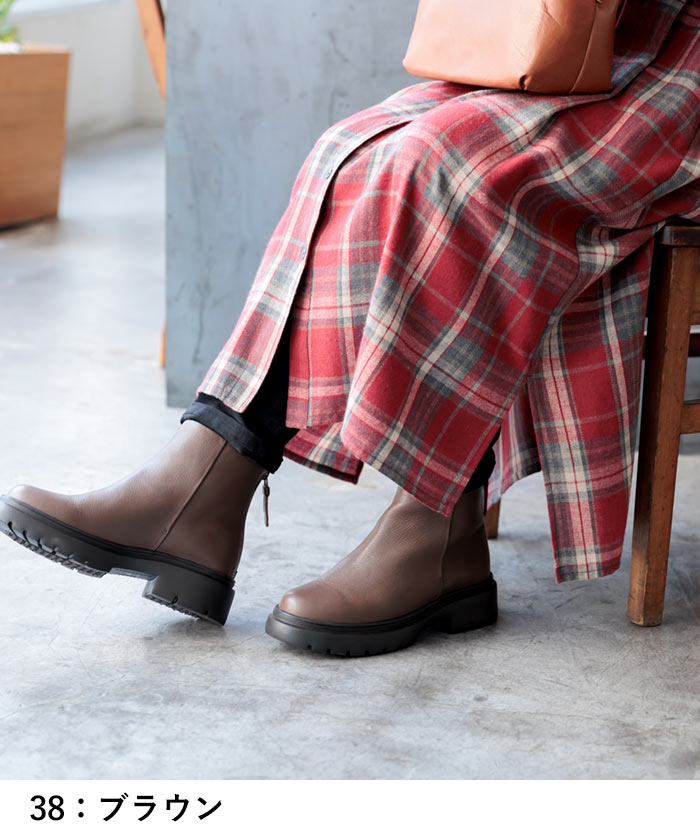 クーポンで30％OFF 本革 3E ショートブーツ レディース コンフォートシューズ 25AW1003, | earth_eco_loco | 13