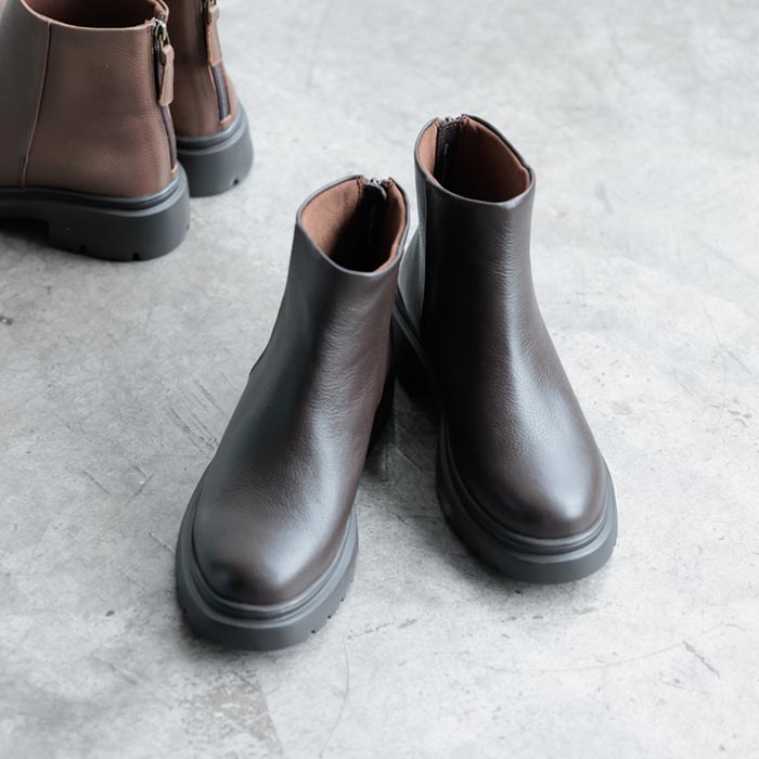 クーポンで30％OFF 本革 3E ショートブーツ レディース コンフォートシューズ 25AW1003, | earth_eco_loco | 17