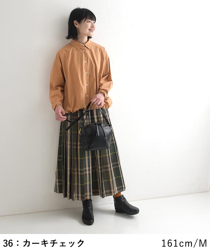 プリーツスカート チェック柄 ロングスカート 形状記憶 earth_eco_loco  秋 冬 30代 40代 50代 26AW0904, | earth_eco_loco | 14