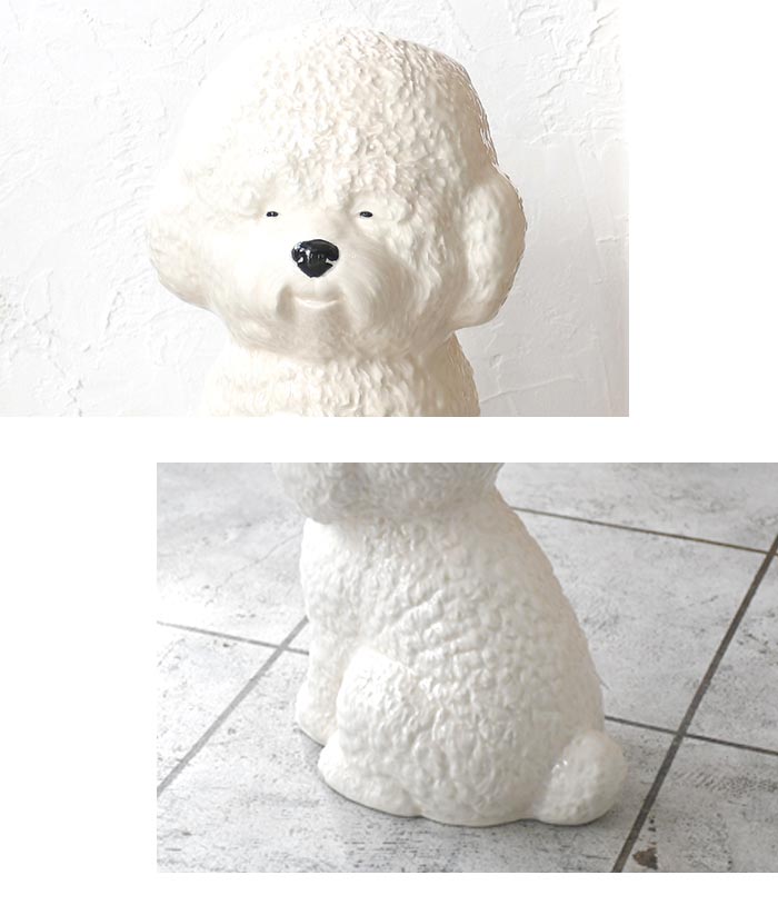 花瓶 フラワーベース 犬 ビションフリーゼ インテリア かわいい