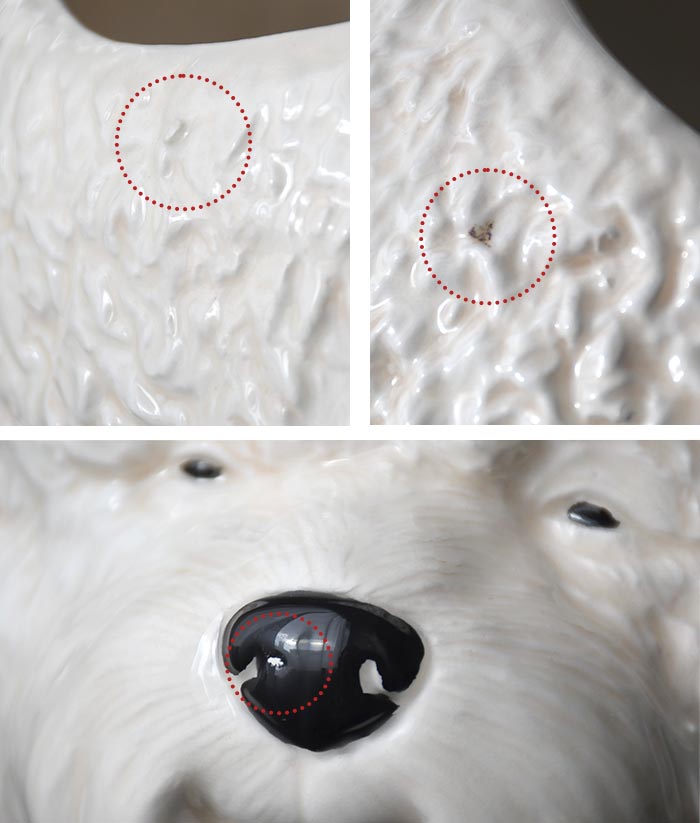 花瓶 フラワーベース 犬 ビションフリーゼ インテリア かわいい