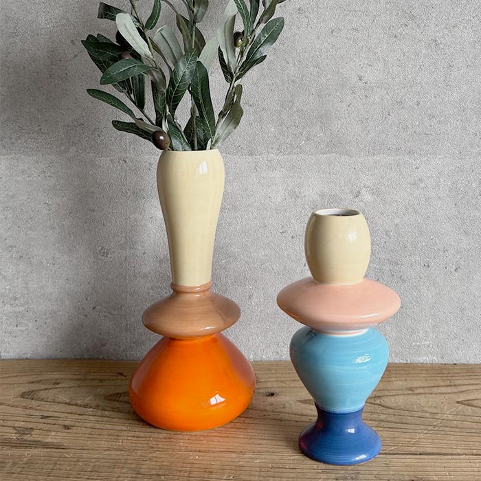  コロンビア パウダー ルビー メロー ベース 花瓶 壺 置物 KAHLER（ケーラー） Hammershoi ベース H21cm 花瓶 北欧 フラワー