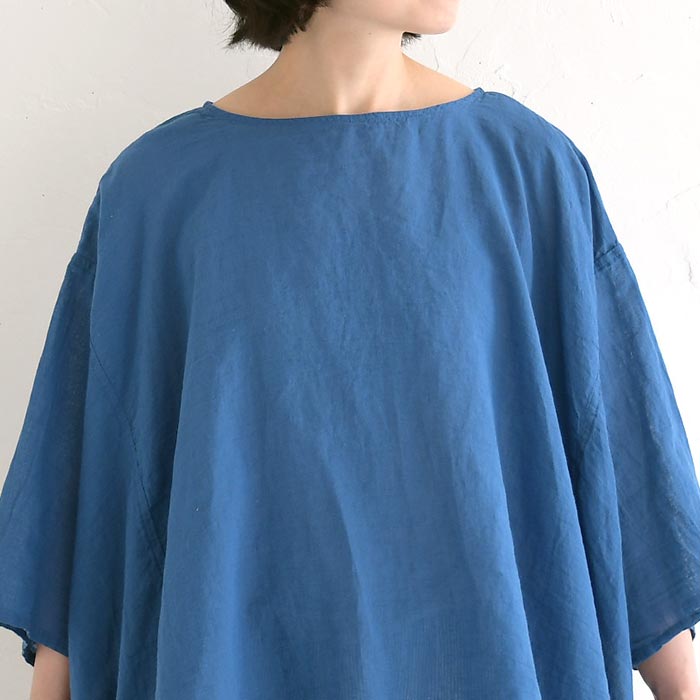 ブラウス レディース プルオーバー ポンチョ風 前後着 コットンリネン 綿 麻 25SS0711, | SO(ファッション) | 18