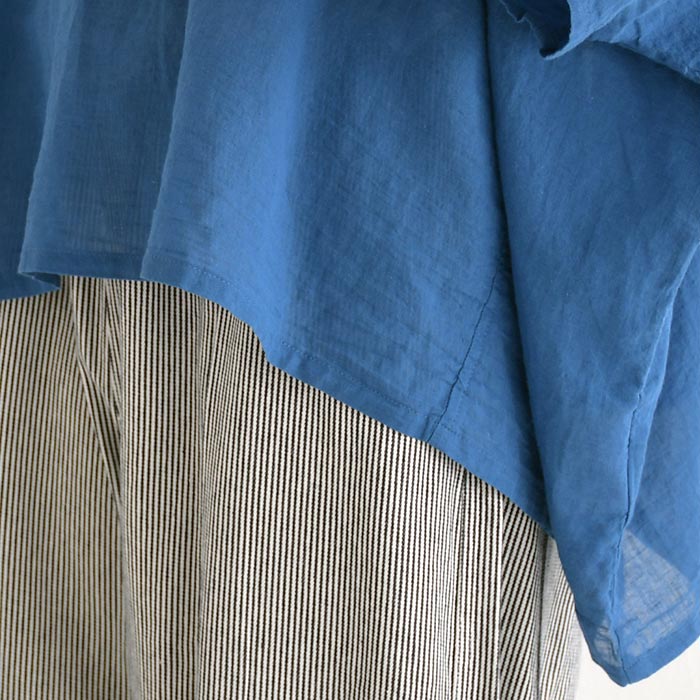 ブラウス レディース プルオーバー ポンチョ風 前後着 コットンリネン 綿 麻 25SS0711, SO(ファッション) ブラウス レディース プルオーバー ポンチョ風
