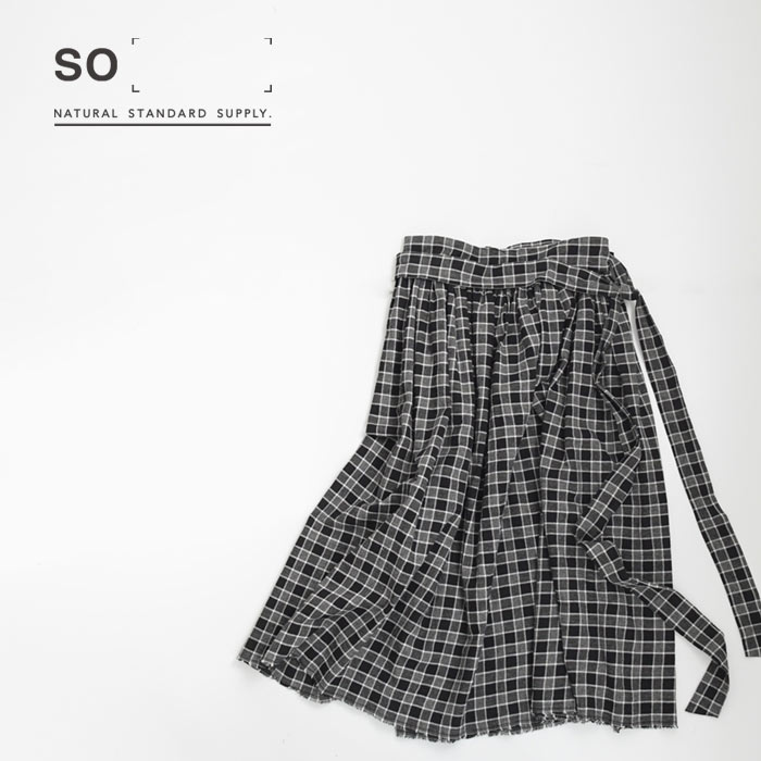 SO(ファッション) ラップスカート 巻きスカート SO[] 強撚糸 綿