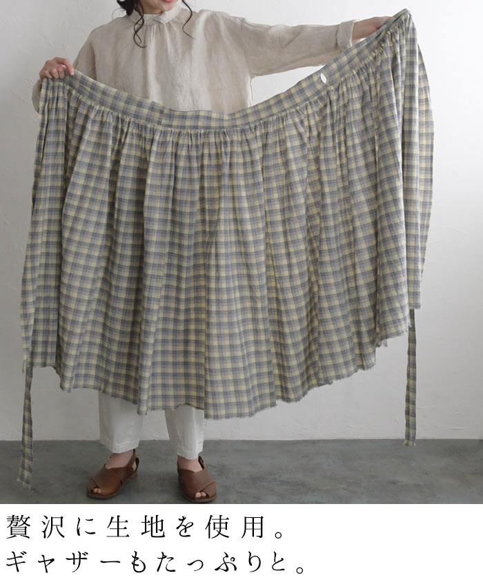 SO(ファッション) ラップスカート 巻きスカート SO[] 強撚糸 綿