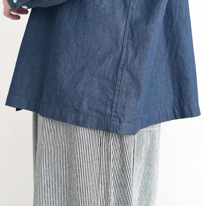 最大20％OFFクーポンあり SO[ ] コットンデニム フリルブラウス 綿100％ 春 秋 冬 25AW0123, 爆買 | SO(ファッション) | 16