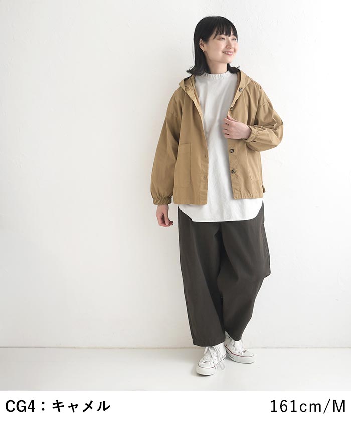 フード付きシャツジャケット コットンツイル SUN VALLEY 日本製品染め 秋 春 sel, 26AW0925, | SUN VALLEY | 14