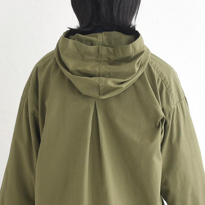 フード付きシャツジャケット コットンツイル SUN VALLEY 日本製品染め 秋 春 sel, 26AW0925, | SUN VALLEY | 16