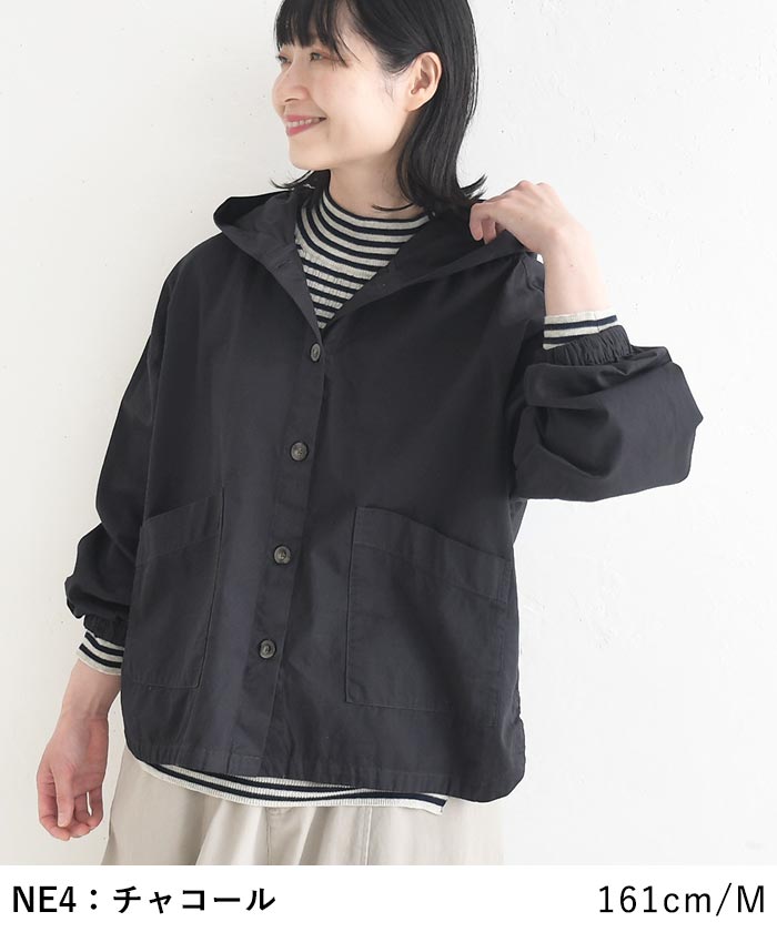 フード付きシャツジャケット コットンツイル SUN VALLEY 日本製品染め 秋 春 sel, 26AW0925, | SUN VALLEY | 11