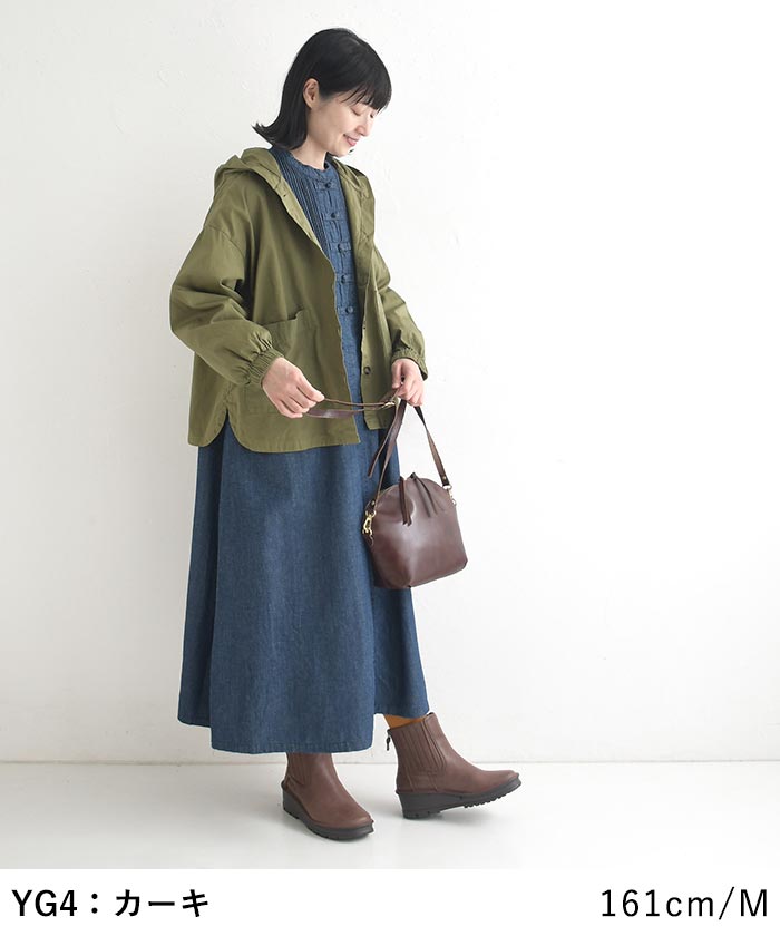 フード付きシャツジャケット コットンツイル SUN VALLEY 日本製品染め 秋 春 sel, 26AW0925, | SUN VALLEY | 12