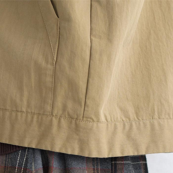 ノーカラージャケット ショートコート 綿ナイロンダンプ  SUN VALLEY 秋 春 sel, 26AW0925, | SUN VALLEY | 19