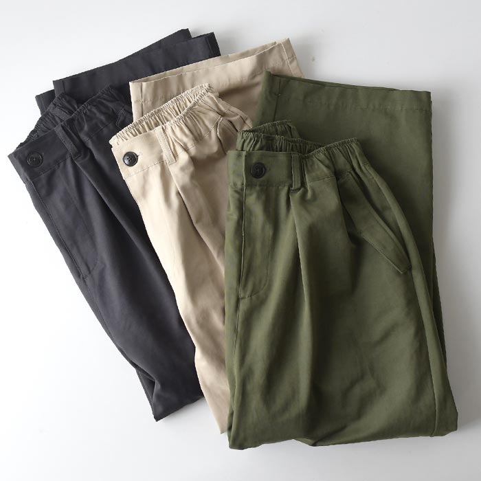 50％OFF セール！ 返品交換不可 パンツ ワイド ロング レディース あったか SUN VALLEY ナイロングログラン ウエストゴム 24AW1129, q1219, q5, | SUN VALLEY | 12