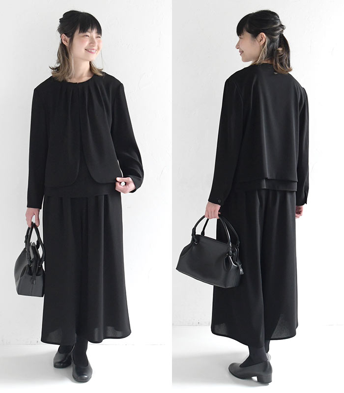 慶弔両用 喪服 ブラックフォーマル レディース セットアップ ボレロ ブラウス パンツ 25AW1204R, | earth_eco_loco | 07
