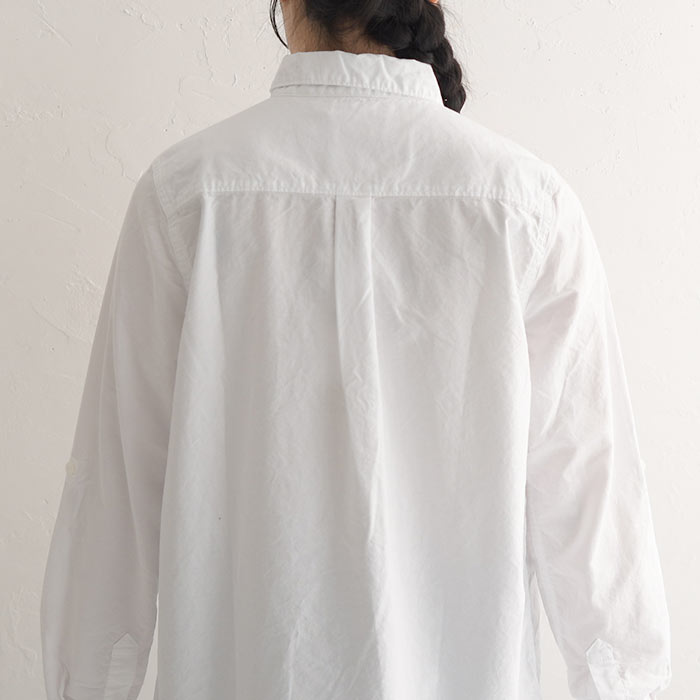 23%OFF シャツ 長袖 レディース ブラウス ロング丈 綿100％ SUNVALLEY サンバレー 綿オックス 無地 ecoloco別注 25SS0124R, オリジナル c14, | SUN VALLEY | 20