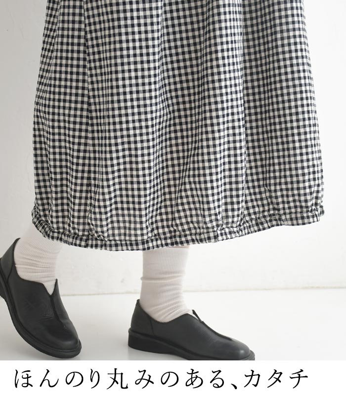 新作早割P5倍 ワンピース SUN VALLEY 綿麻平織 チェック フレンチ袖 春 夏 30代 40代 50代 26SS0306, | SUN VALLEY | 05