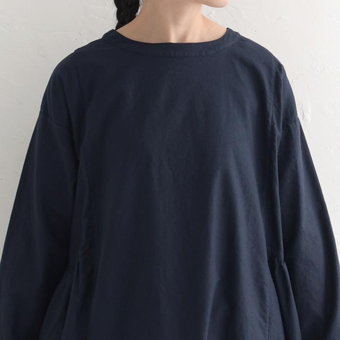 SUN VALLEY サンバレー ギャザーワンピース レディース オックス 日本製品染め 綿100％ 春 夏 24SS0329, | SUN VALLEY | 15