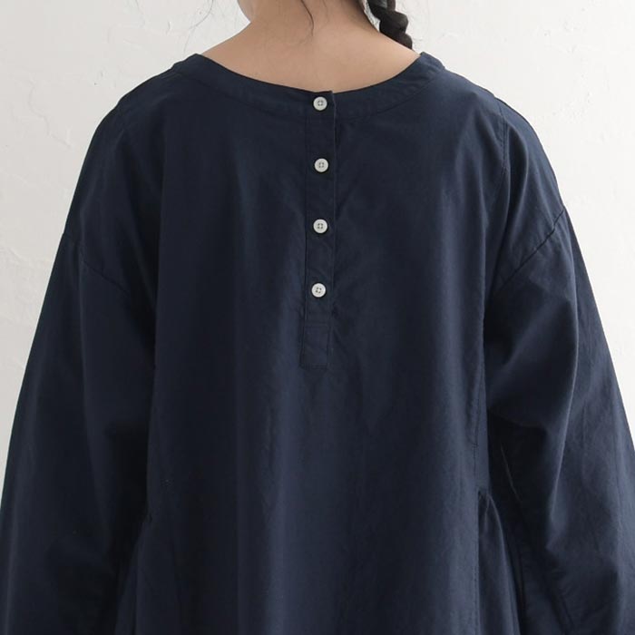SUN VALLEY サンバレー ギャザーワンピース レディース オックス 日本製品染め 綿100％ 春 夏 24SS0329, | SUN VALLEY | 16