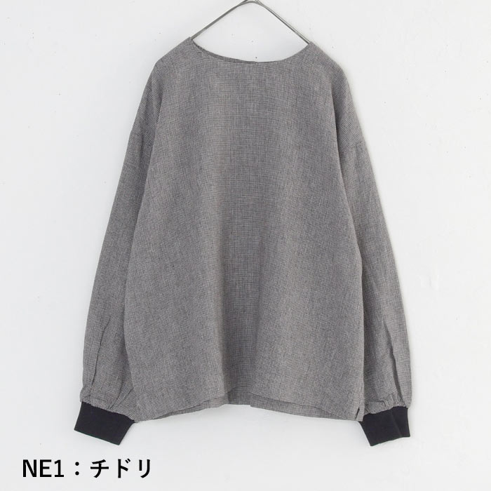 SUN VALLEY 袖口リブ プルオーバー 綿麻混 -プルオーバー レディース 長袖-  春 秋 冬 秋服 23AW0922,　爆買