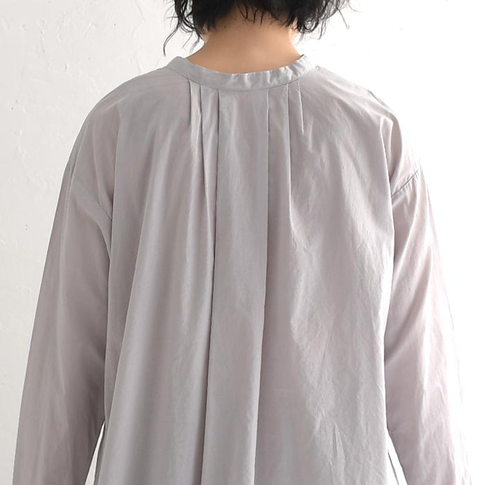 シャツチュニック 長袖 レディース ブラウス トップス SUN VALLEY サンバレー 綿オックス 綿100% 24AW0823R, SUN VALLEY シャツチュニック 長袖 レディース ブラウス