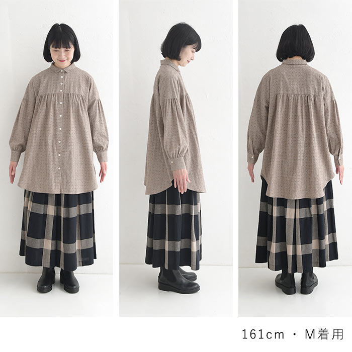 SUN VALLEY（サンバレー） ブラウス レディース 綿麻 起毛 チュニック