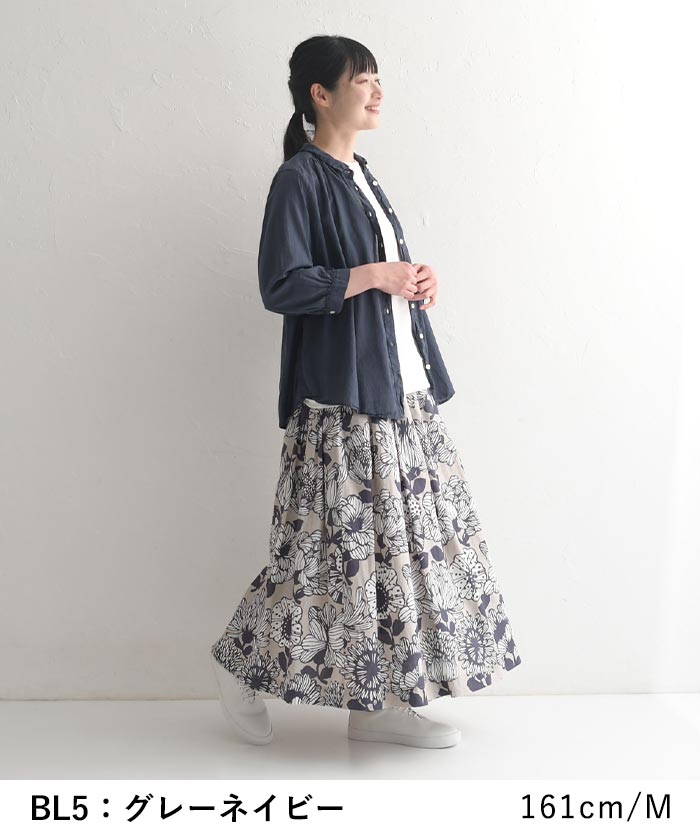 OURHOME 上品な透け感、リネン風シャツ ネイビー 上品な透け感、リネン風シャツ – OURHOME