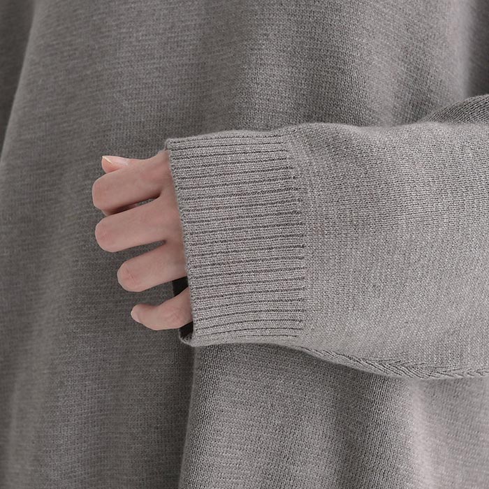 【Kayo】様　長袖　セーター　新品　グレー カタアゼ×フェザー コンビニット グレー＜A DAY IN THE LIFE＞