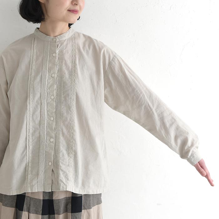 新作早割P5倍 フロントタックブラウス tukuroi 綿麻平織 日本製品染 春 夏 30代 40代 50代 26SS0306, | SUN VALLEY | 19