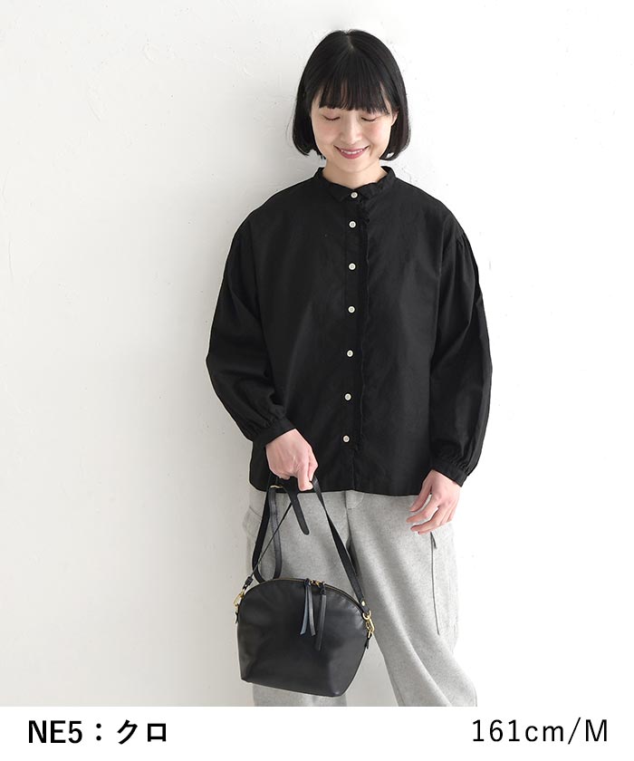 20％OFF セール！ 返品交換不可 メール便可 フリルブラウス 長袖 レディース tukuroi by SUN VALLEY コットンリネン 綿麻  25AW1120, q0109, q2, | SUN VALLEY | 14