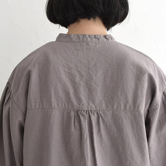 20％OFF セール！ 返品交換不可 メール便可 フリルブラウス 長袖 レディース tukuroi by SUN VALLEY コットンリネン 綿麻  25AW1120, q0109, q2, | SUN VALLEY | 19