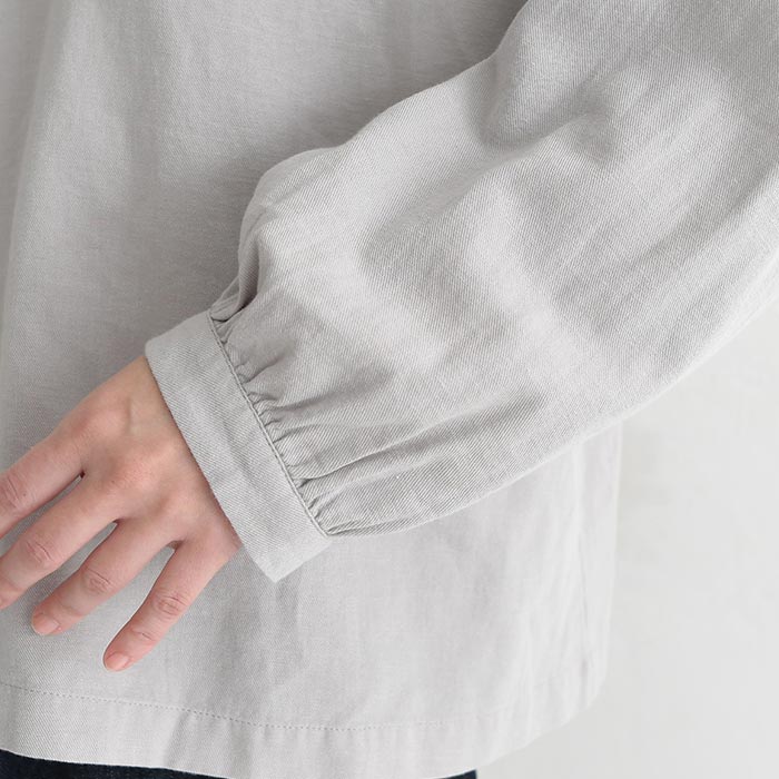 ブラウス 長袖 レディース シャツ 綿麻ツイル ボタニカル刺繍30代 40代 50代 秋冬 25AW1128, | SUN VALLEY | 20