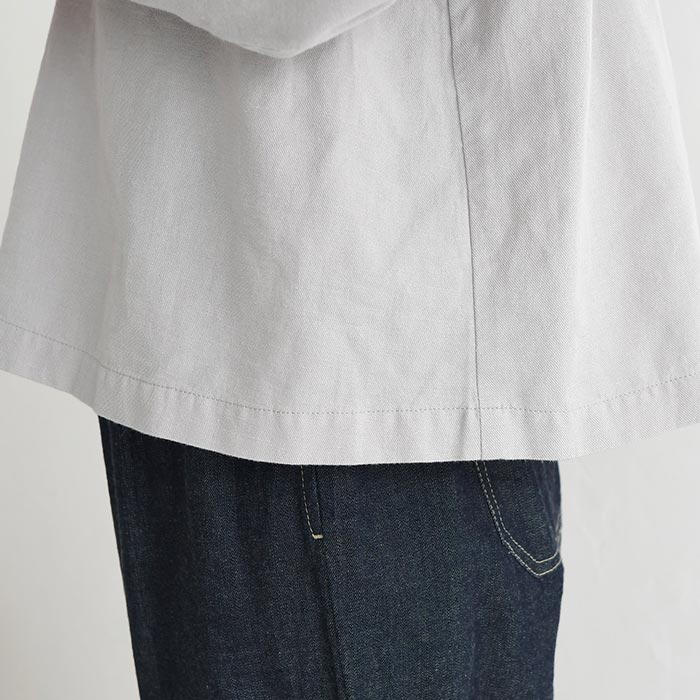 ブラウス 長袖 レディース シャツ 綿麻ツイル ボタニカル刺繍30代 40代 50代 秋冬 25AW1128, | SUN VALLEY | 21