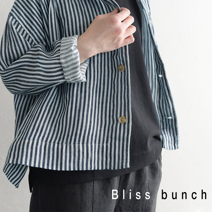 後払い手数料無料】 トップス ジャケット bliss bunch ブリスバンチ 麻100％ リネン100 ライトアウター リネン ストライプ  カーディガン 春 夏 レディース 2120SS0326 エコロコ sarozambia.com