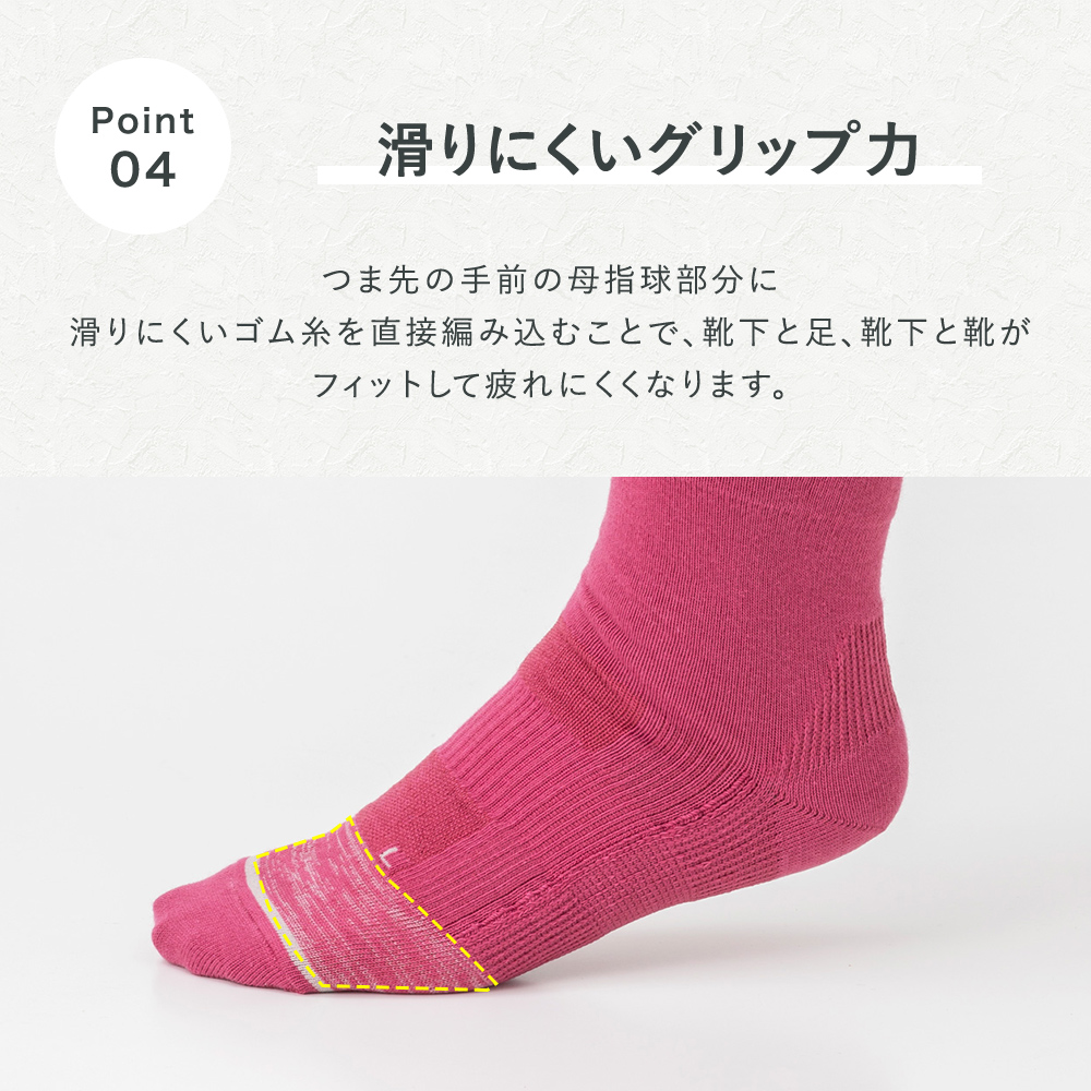 靴下 口ゴムがなくしめつけない疲れしらずのくつした 先丸 滑らない