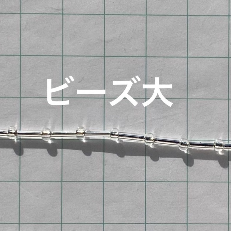 2Wayビーズステンレスネックレス[シルバーカラー]  2023年秋冬新作　ハンドメイドアクセサリー |  | 01