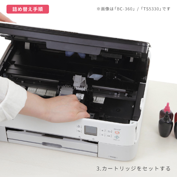 人気急上昇 エコッテ BC-360 361 Canon キヤノン キャノン 純正用詰め替えインク ビギナーセット 15ml×4本 BC-360.361  PIXUS TS5430 TS5330 BC360 BC361 BC-360361