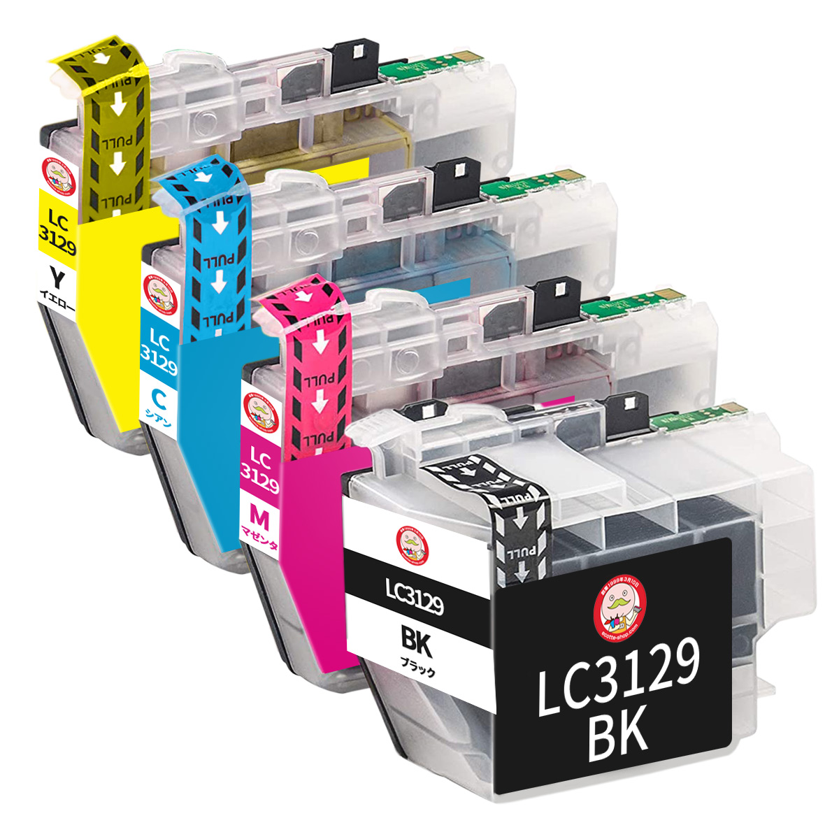ブラザー工業 LC3129-4PK BR社 用 プリンターインク 互換 4色 MFC