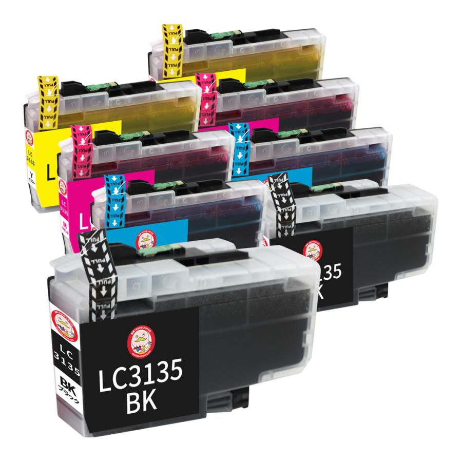 エコッテ LC3135-4PK BR社 互換インクカートリッジ 4色×2組 合計8個セット MFC-J1605DN MFC-J1500N DCP- J988N