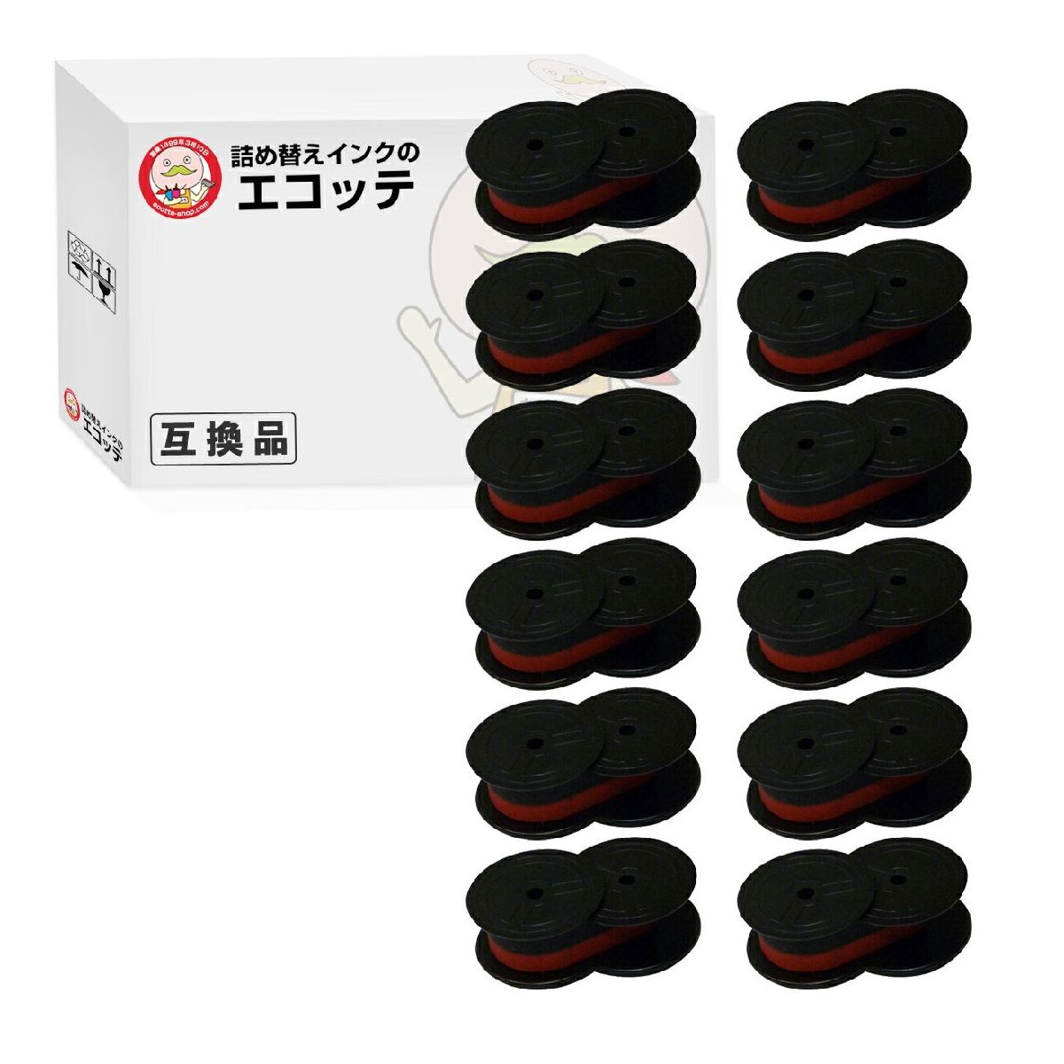 カシオ インクリボンカセット IR-12 ブラック2個入 10個パック