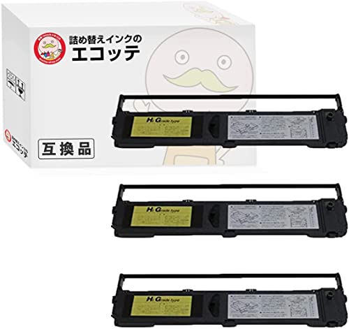 エコッテ DPK24E Canon ( キヤノン / キャノン )用 インクリボンカセット 黒 3個 ┃  KP24JR2 KP24J2 KP24J KP-24JR2 KP-24J2 KP-24J
