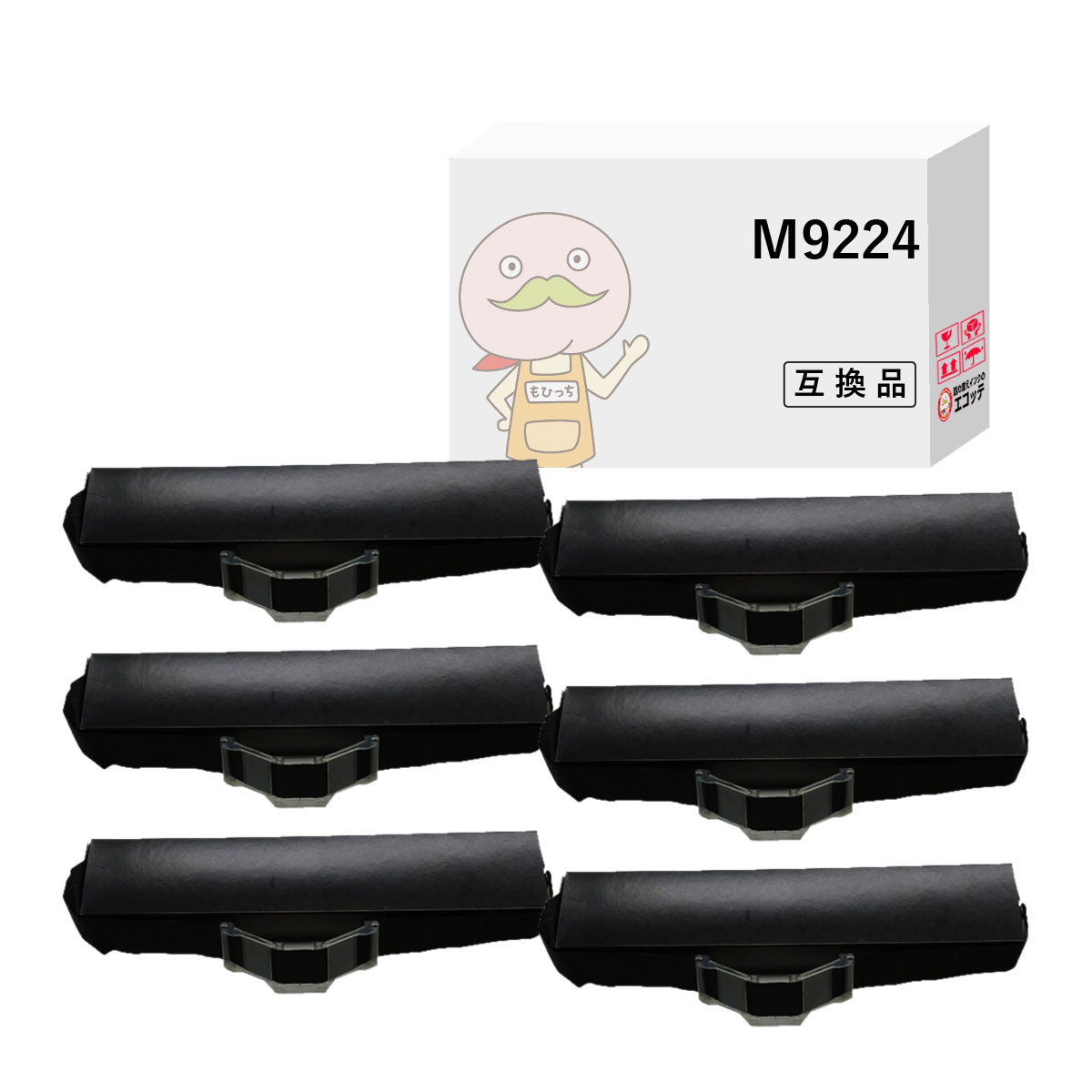 エコッテ M9224 BR社用 サブリボン 黒 6個 ┃ M9224 M6365 HT4382 31 HT4382 31 :822600:詰め替えインクのエコッテ