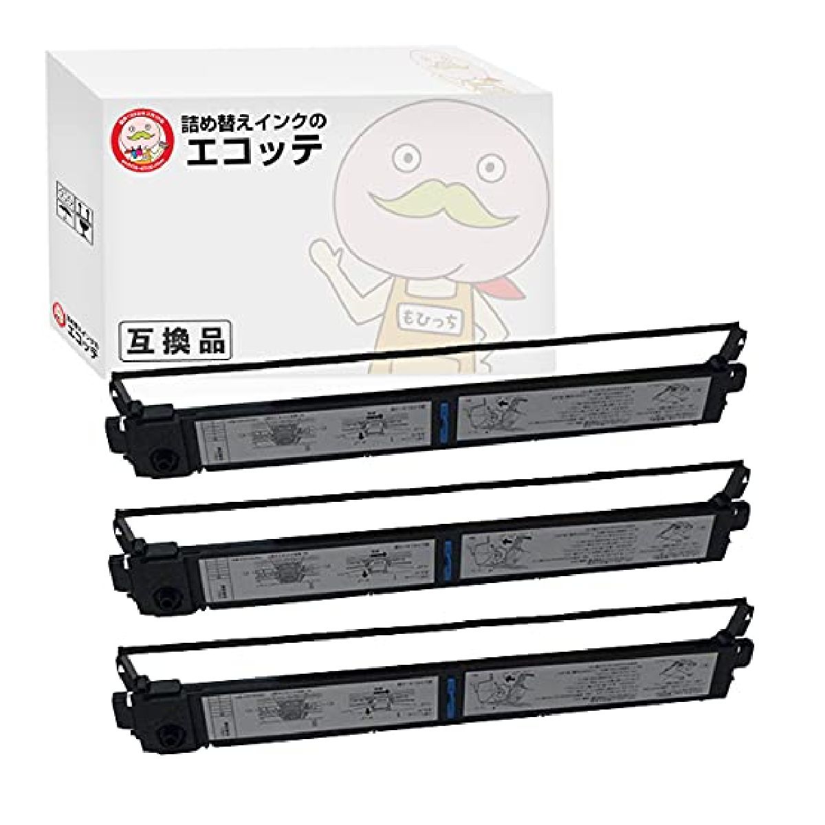 エコッテ MPP6 FUJITSU ( 富士通 )用 インクリボンカセット 黒 3個 ┃ VSP2910H VSP2910G VSP2900G :822810:詰め替えインクのエコッテ