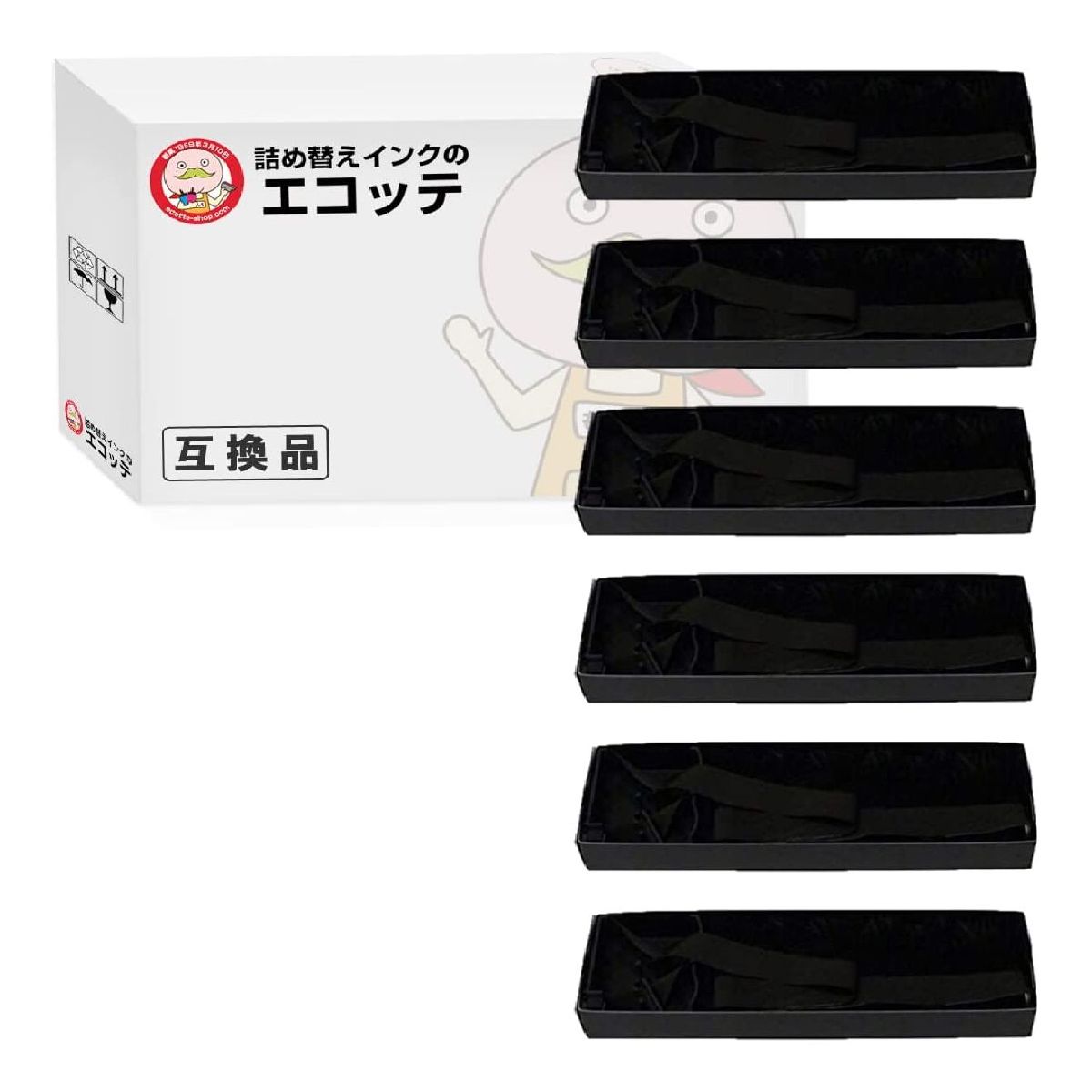 エコッテ YD 4800 ITOCHU ( 伊藤忠 )用 サブリボン 黒 6個 ┃ CI 284S :823561:詰め替えインクのエコッテ