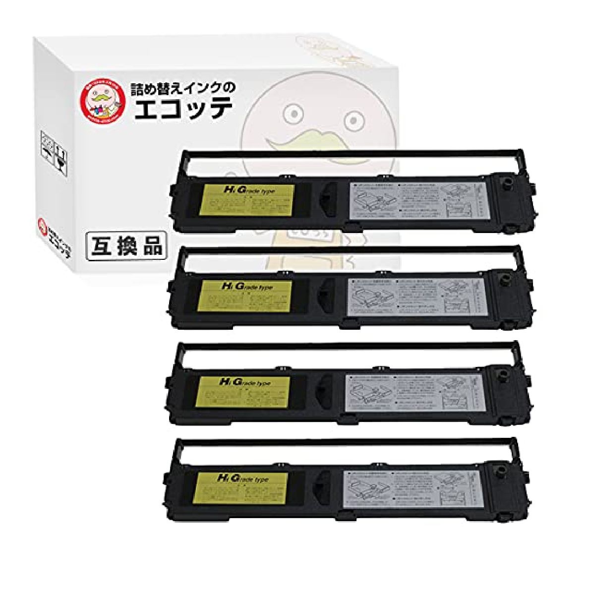 エコッテ DPK24E National ( 松下電器 )用 インクリボンカセット 黒 4個 ┃ CK27BN CK27B CK27AAN CK27AA CK27A AN CK27A A CK27A :823598:詰め替えインクのエコッテ