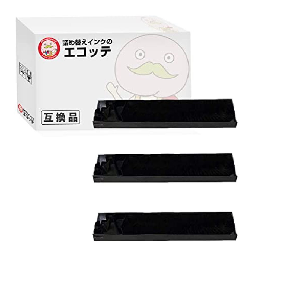 エコッテ MR M 18S MEMOREX ( メモレックス )用 サブリボン 黒 3個 ┃ 2480 :823670:詰め替えインクのエコッテ