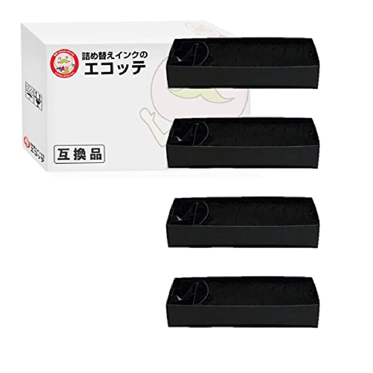 エコッテ DLP A/DLP B FUJITSU ( 富士通 )用 サブリボン 黒 4個 ┃ VSP3802B VSP3802A VSP3802 VSP3710B VSP3710A VSP3710 :823920:詰め替えインクのエコッテ