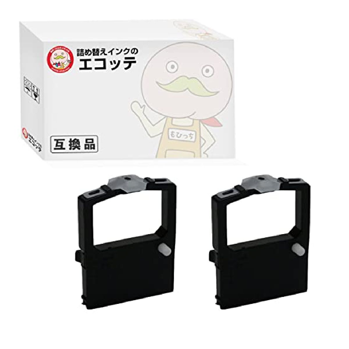 エコッテ CR5650 CASIO ( カシオ )用 インクリボンカセット 黒 2個 ┃  SPR105BX SPR104BX SPR103BX S-PR-105BX S-PR-104BX