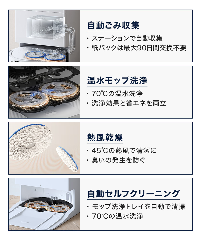 ECOVACS <3/6新発売> ロボット掃除機 水拭き両用 15,000pa ECOVACS <3/6新発売> ロボット掃除機 水拭き両用 15,000pa